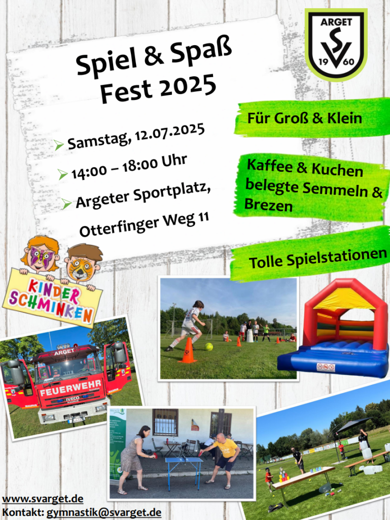 Einladung zum Spiel&Spaß Fest